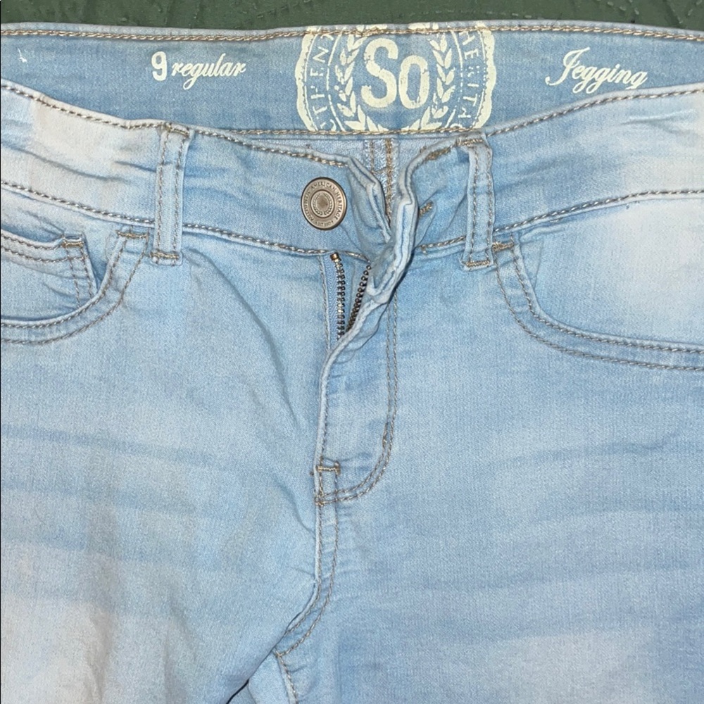 SO Light Blue Jeggings Size 9